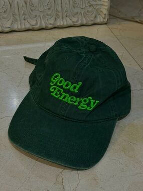 OTTO Dark Green Baseball Cap with Neon Green Embroidery